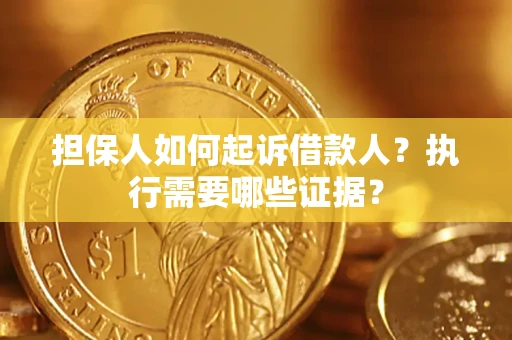 北京担保人如何起诉借款人？执行需要哪些证据？